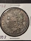 1890 - Morgan Dollar - Nice light toning - Attractive Coin - $2.99 Shipping