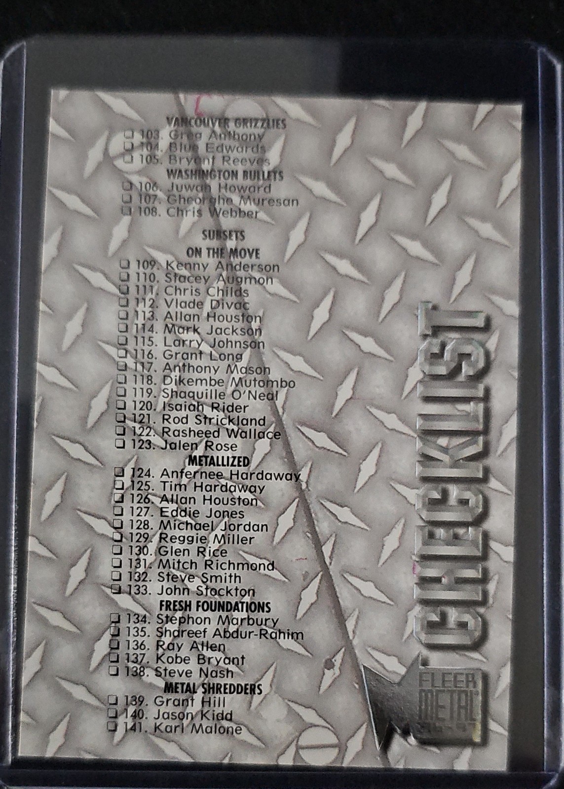 1996-97 Fleer Metal - Checklist #150