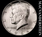 1964-D Silver Kennedy Half Dollar - Choice Gem Brilliant Unc  Lustrous  #L2799
