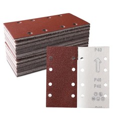 STEBRUAM Sanding Sheets 30 Pieces, 93 x 185mm Square Hook and Loop Sandpaper 8
