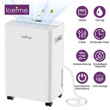 Luftentfeuchter Elektrisch 10L/Tag Raumentfeuchter 40m² Luftentfeuchtungsgerät