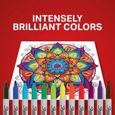 SHARPIE Permanent Markers, Fine Point, Assorted Colors, 12 Count