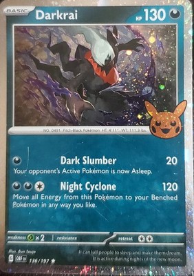 Pokemon - Darkrai 136 - Trick or Trade 2024 - Cosmos Holo - Halloween Promo