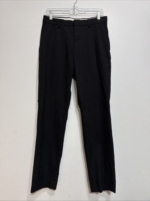 H&M Mens Slim Fit Dress Pants Size 30R Black Cotton Blend Dressy Fancy EUR 44