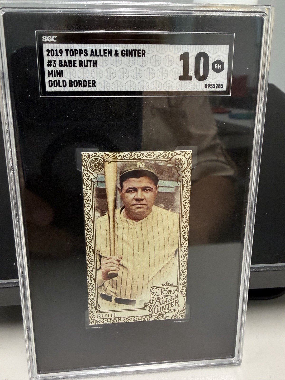 2019 Topps Allen & Ginter - Babe Ruth #3 Mini Gold Incorrect Birth Year