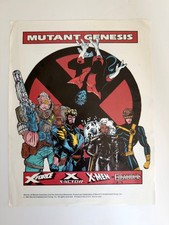 X-MEN MUTANT GENESIS PROMO FLYER 1991 2-SIDED 8.5" x 11" LIEFELD! JIM LEE! RARE!