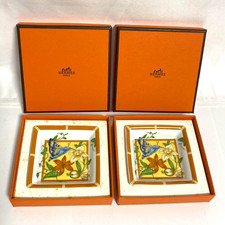 Hermes Paris Vassoio Accessori Siesta Porcellana Posacenere Piatto Sigaro con Scatola