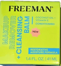 NewSEALED FREEMAN MAKEUP REMOVER Cleansing Balm w Coconut Oil & Vitamin E 1.4 Oz