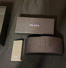 PRADA PR 17WS Women  s Rectangular Sunglasses Black Tinted UV400 140mm