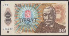Czechoslovakia  10  Korun   1986  AU-UNC  P. 94a,   Banknote, Uncirculated