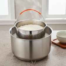Wkład parowca do gotowania ryżu wielofunkcyjny kosz do płukania ryżu długotrwały