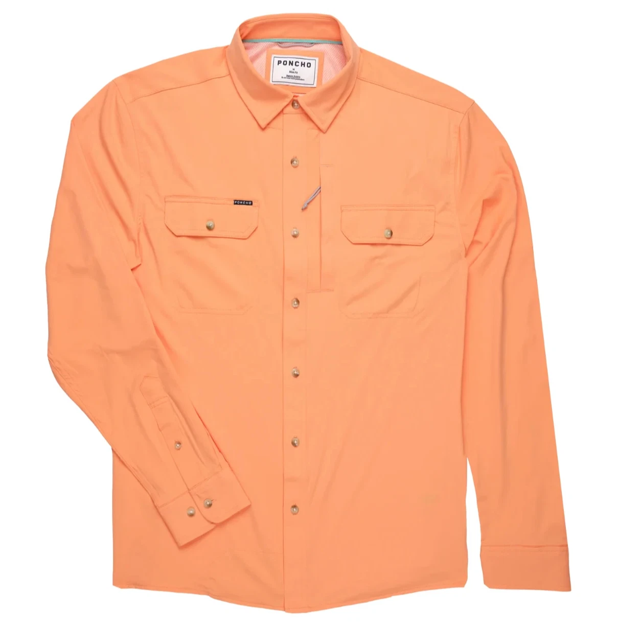 🧡NWT*Poncho Original Shirt Men's XL Long Sleeve Magnetic Pocket Outdoor Fishing
