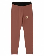 NIKE Womens Graphic Leggings UK 12 Medium Pink Colourblock Cotton BG07