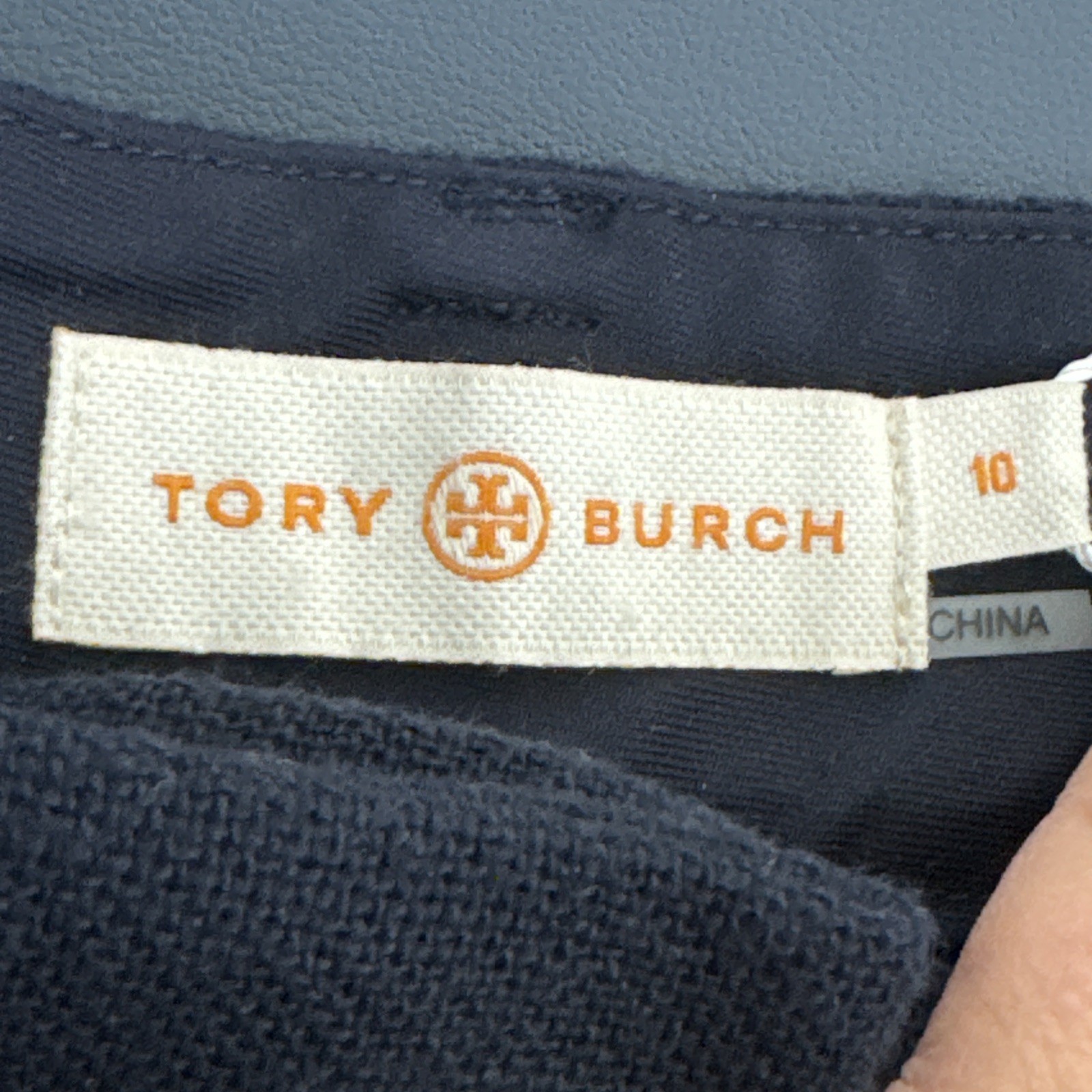 Tory Burch Women's 10 Textured Straight Leg Dress Pants Navy NWT Inseam 27.5" thumbnail 11