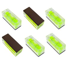 ZUJHPYMI 6Pcs Magnetic Small Bubble Level 10x10x29mm Mini Square Bubble Spiri...