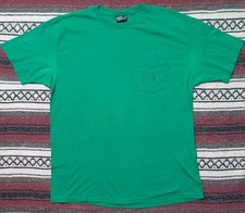Vintage Polo Ralph Lauren T Shirt Mens L Green Pocket 90s Made In USA