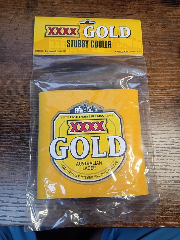 XXXX Gold Stubby Holder - Official Licensed Australian Beer Can/Bottle Cooler