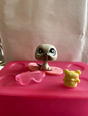 Littlest Pet Shop #637 Realistische Augen Robbe mit Zubehör Hasbro Original LPS