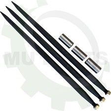 3x M28x1,5mm Frontladerzinken 1100mm 3x Buchse Ballenzinken f&uuml;r Frontlader110cm