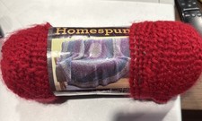 Lion Brand Yarn Homespun Yarn, Candy Apple Red 375 ART 790 Free Shipping