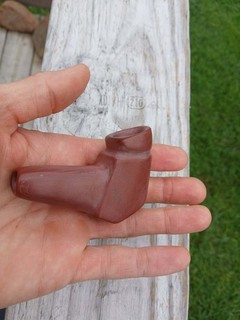 Indian Artifact 1800s Catlinite Pipe Native American