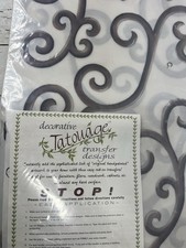 Tatouage Dry Rub Transfer Garden Floral Hummingbird Butterfly Scrollwork NEW