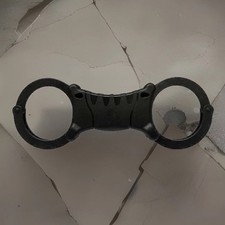 All Black Rigid Handcuffs High Security Speedcuffs Speed Cuffs Oversized W/Keys