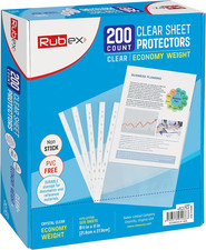 Sheet Protectors 8.5 X 11 Inch Clear Page Protectors Plastic Sleeves Reinforced