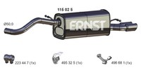 Ernst EndschalldäMpfer NachschalldäMpfer 115025 FüR 8XA 8XF 8X1 Audi 8XK A1 Tfsi