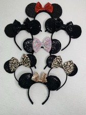 Disney Parks Minnie Mouse Ears Sequin Lot Or 7 Authentic