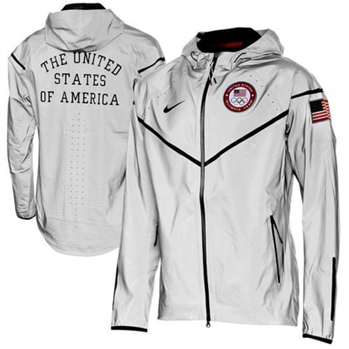 DS NIKE 2012 OLYMPIC GOLD METAL STAND 3M SILVER WINDRUNNER JACKET WOMEN'S L AIR - 第 1/1 張圖片