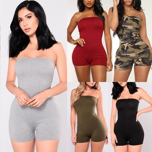 strapless bodycon jumpsuit