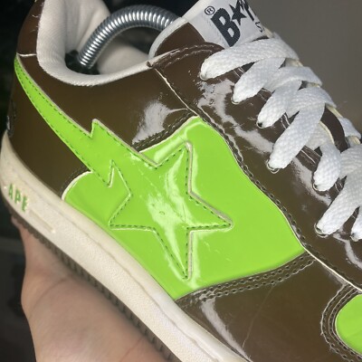 OG Mid 2000s Bape A Bathing Ape Bear Patent Leather BapeSta | eBay