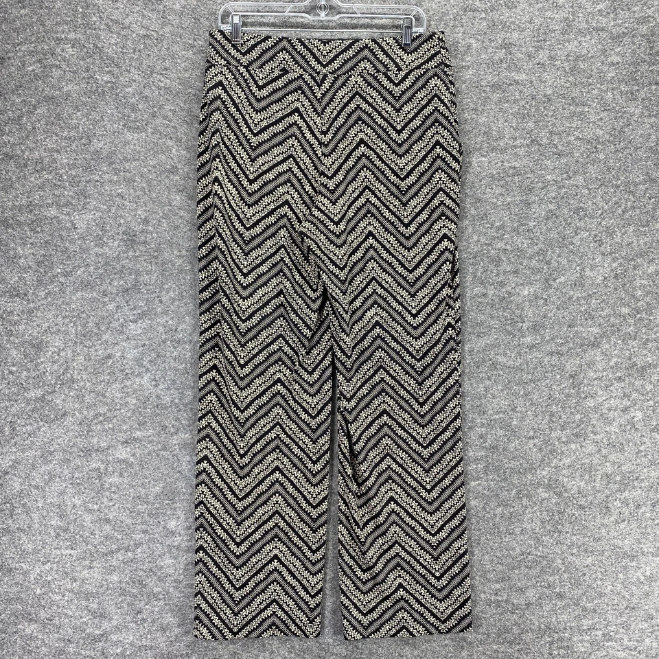 Pantalones de chándal John Paul Richard para mujer M negros beige geométricos tiro alto Foto 2 de 4