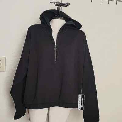 Core 10 by Reebok Women's Oversized French Terry Quarter-Zip Hoodie