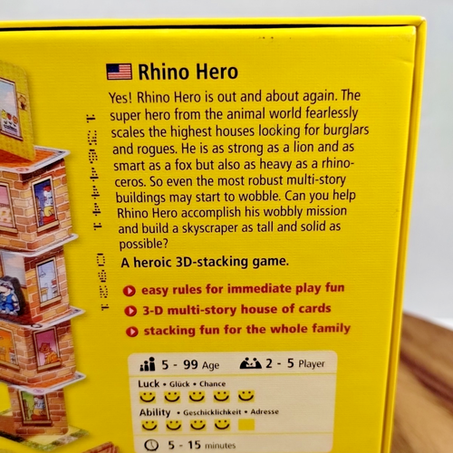 Haba Rhino Hero a 3D stacking game for 2-5 players, ages 5-99 Family Fun - Picture 5 of 8