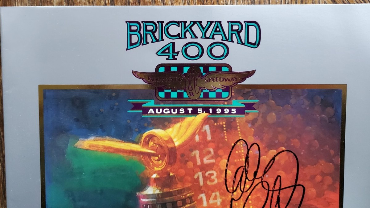 NICE Autographed Dale Earnhardt Sr 1995 Brickyard 400 Program JSA