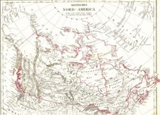 Landkarte British North America CANADA Kanada Alaska Grönland 1844