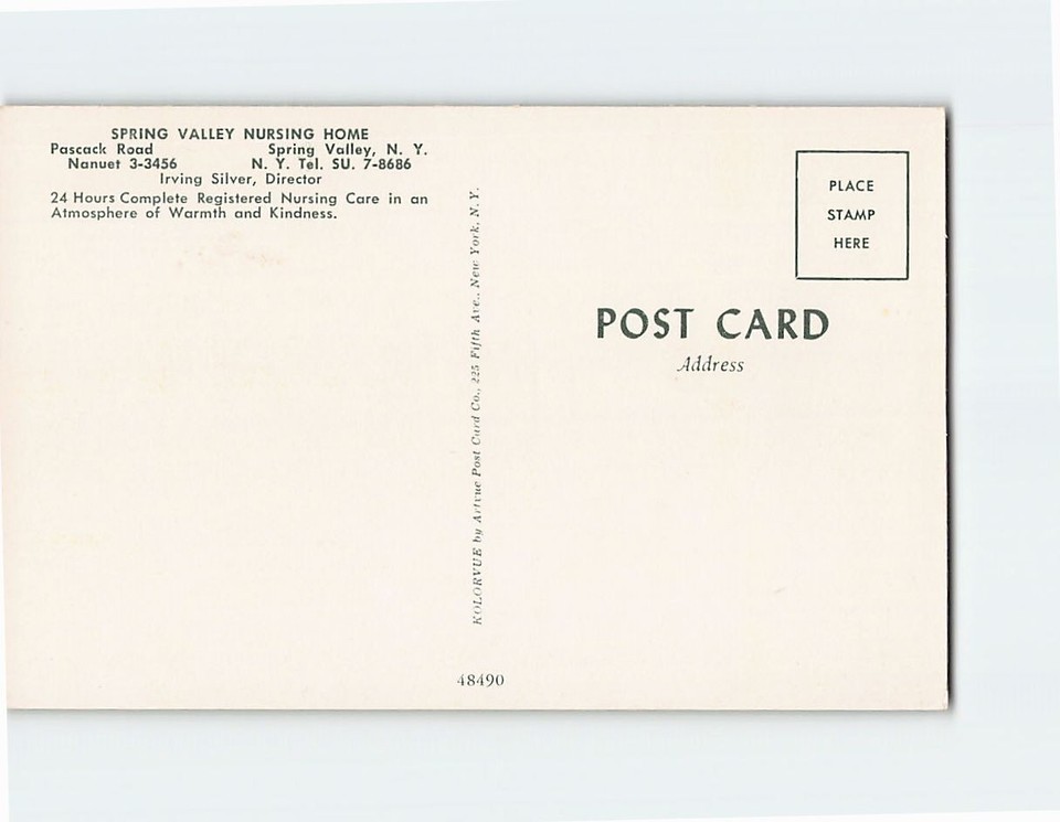 Postcard Spring Valley Nursing Home Spring Valley New York USA eBay