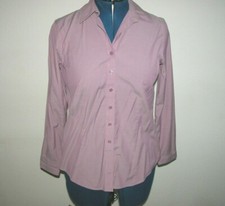 Coldwater Creek Blouse Shirt Top S 6-8 Fitted Women's Pink Pale No-iron