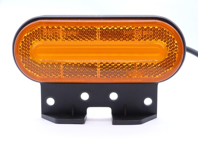 2 x LED Seitenmarkierungsleuchte + Blinker Umrissleuchte orange + Halter 12V 24V