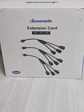 DEWENWILS 3 Pack Extension Cord Splitter 1 to 3, 18 Inch 16/3 Heavy Duty