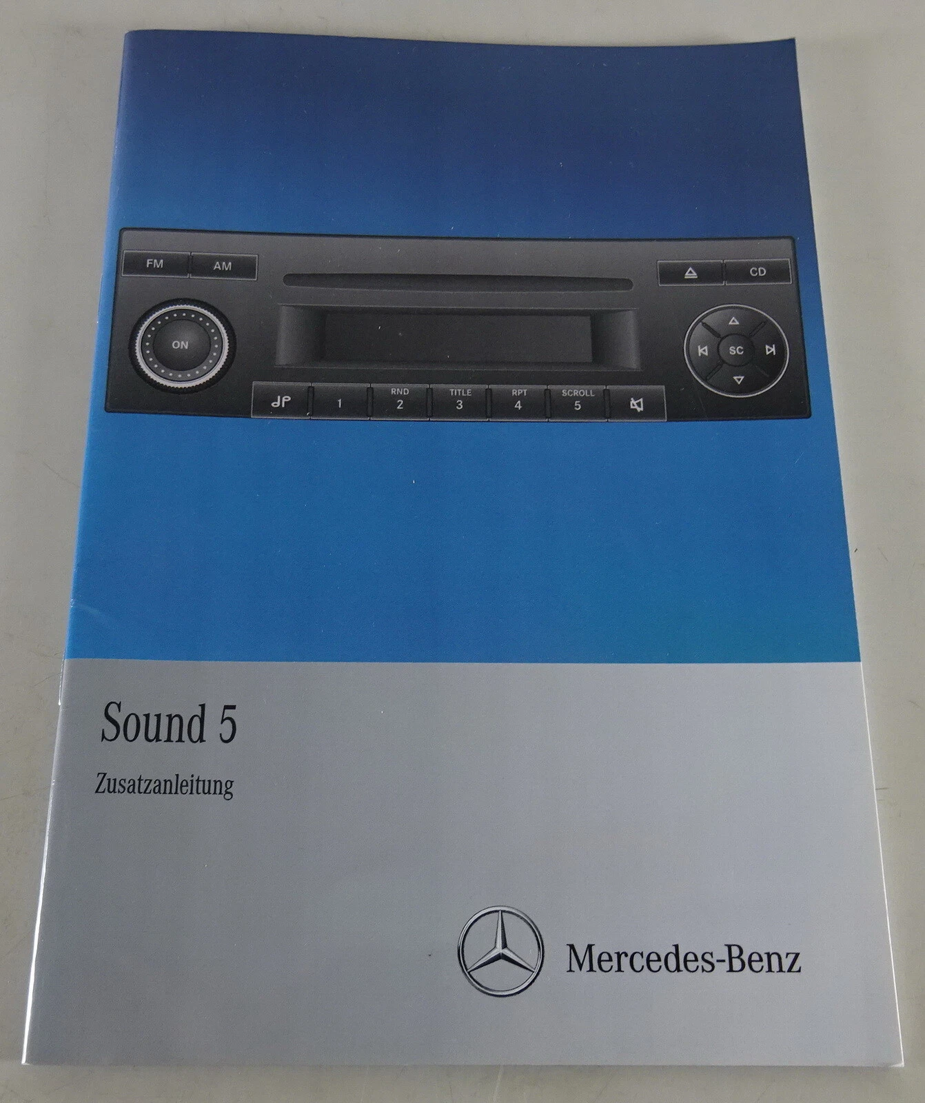 Operating Instructions / Manual Mercedes Benz Radio Sound 5 Stand 09/2011