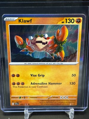 122/198 Klawf Holo Rare Scarlet and Violet Pokemon TCG | eBay