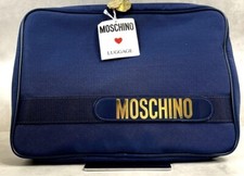 Tagged Moschino Clutch Bag Nylon Navy Unisex Adults Casual Used from Japan