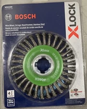 Bosch X-Lock4-1/2In Wire Wheel Stringer Bead Knotted Stainless Steel