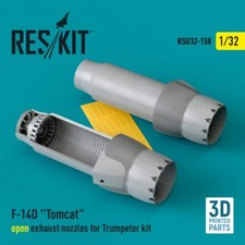 1/32 ResKit RSU32-0158 F-14D "Tomcat" open exhaust nozzles for Trumpeter kit 3D