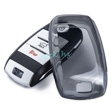 For Kia Sportage Optima Sorento Soul Black Transparent Key Fob Case Cover Holder For Kia Sportage Optima Sorento Soul Black Transparent Key Fob Case Cover Holder