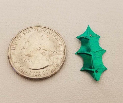 100 pcs VTG Holly Leaf Sequins 25mm 1" Assorted Metallic Sewing Christmas Crafts - 第 3/6 張圖片