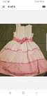 bonnie jean girls 8 pink & white dress sleeveless great for holiday birthday wed — photo 4